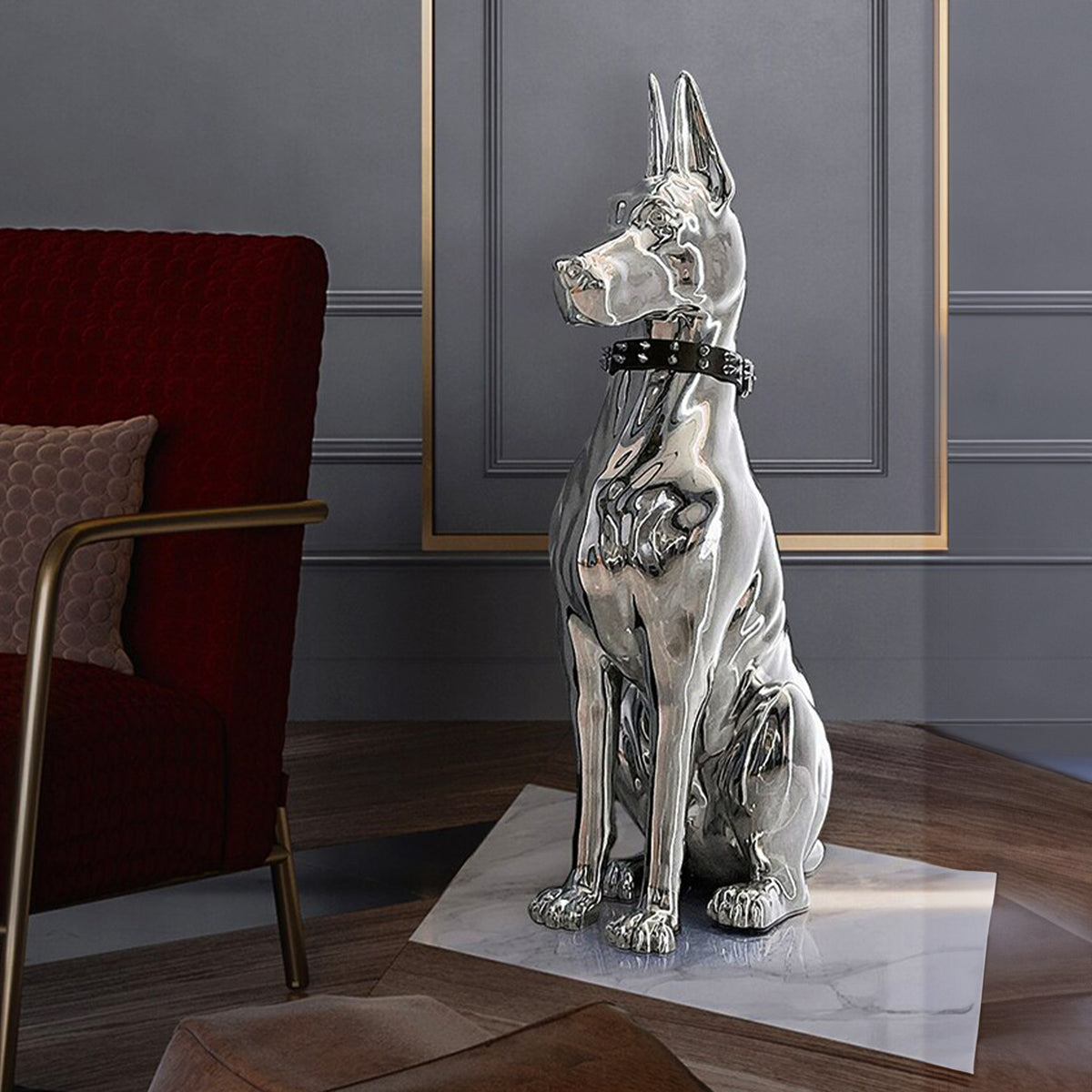 Dobermann coupé, statue miniature / buste de chien, edition Dobermann coupé, statue miniature / buste de chien, edition