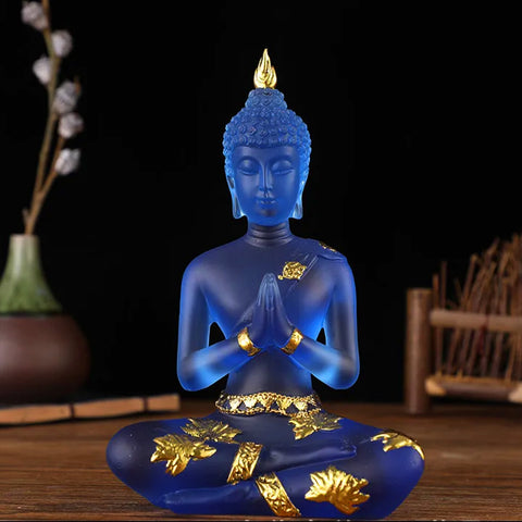 statue de bouddha bleue transparent