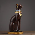 Égypte statue chat marron