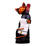 Statue de chat design porte-bouteille