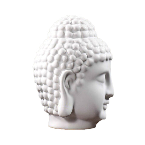 Visage statue bouddha blanc