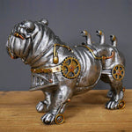 Bouledogue statue Steam punk