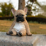 Chien mignon statue bouledogue