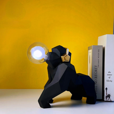 Gorille lampe statue