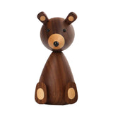 Statuette d'ours en bois