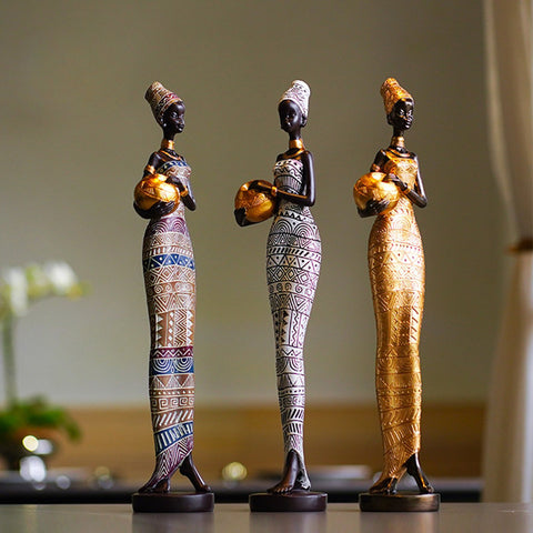 Sculpture de femme africaine décoration