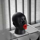Sculpture visage femme noire