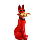 Statue Doberman rouge design