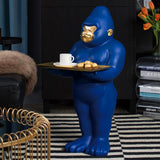 Statue bleu de gorille