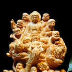 Statue bouddha en bois