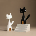 Statue chaton noir