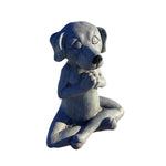 Statue chien en méditation