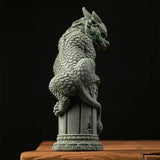 Statue chinoise dragon sur pilier décoration