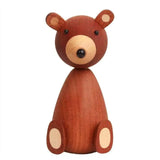 Statue d'ours en bois