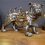 Statue de bouledogue Steam punk