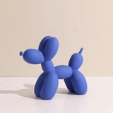 Statue de chien ballon bleu