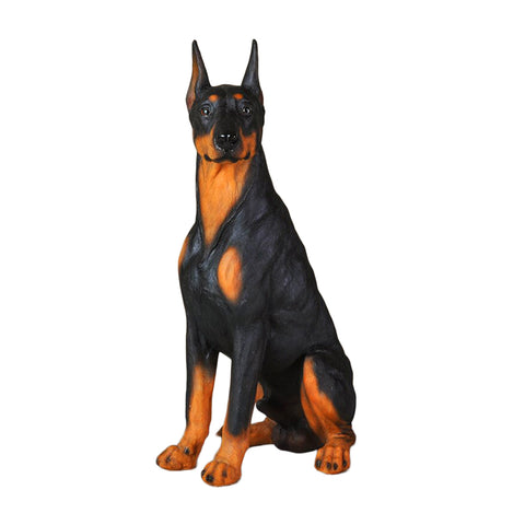 Doberman Uncropped, dog bust/statue on wooden base , ArtDog Limited Edition, CA Doberman Uncropped, dog bust/statue on wooden base , ArtDog Limited Edition, CA