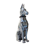 Statue de doberman argenté design