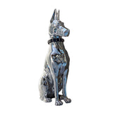 Statue de doberman argenté design