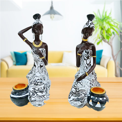 Statue de femme africaine zen