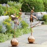 Sculpture métal de jardin femme qui danse