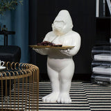 Statue gorille design avec plateau