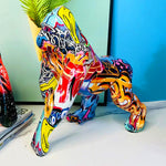 Statue gorille design graffiti