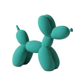 chien ballon statue bleu