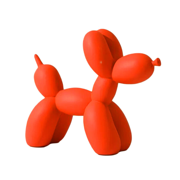 Statue Chien Ballon Mat Orange