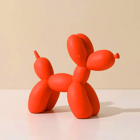 Statue Chien <br/> Ballon Mat Orange