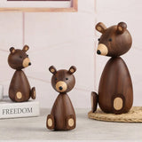 statue en bois de grizzly mignon