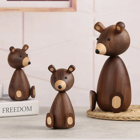 Statues de grizzly en bois