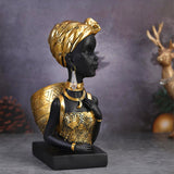 Buste femme africaine résine