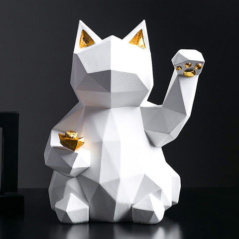 Chat design blanc