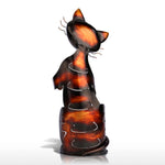 Chat en statue métal