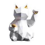 Chat statue blanc design