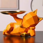 Chat statue orange design