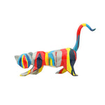 Chat statue multicolore