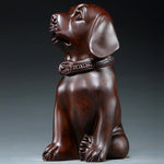 Chien en bois sculpture