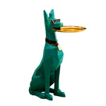Chien en statue doberman décoration salon