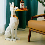 Doberman Statue blanche