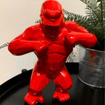 Gorille sculpture rouge