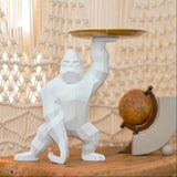 Gorille sculpture blanc