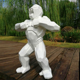 Gorille statue blanche géante
