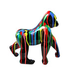 Gorille statue colorée
