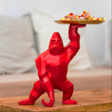 Gorille statue rouge design