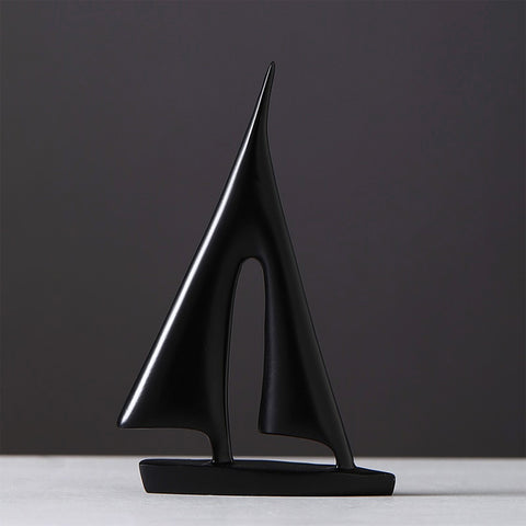 Sculpture de bateau design noir