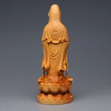 Statue Bouddha en bois méditation