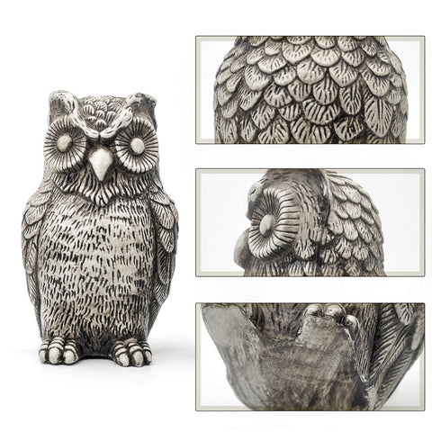 Statue Hibou argent