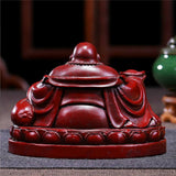Statue Maitreya Bouddha rouge